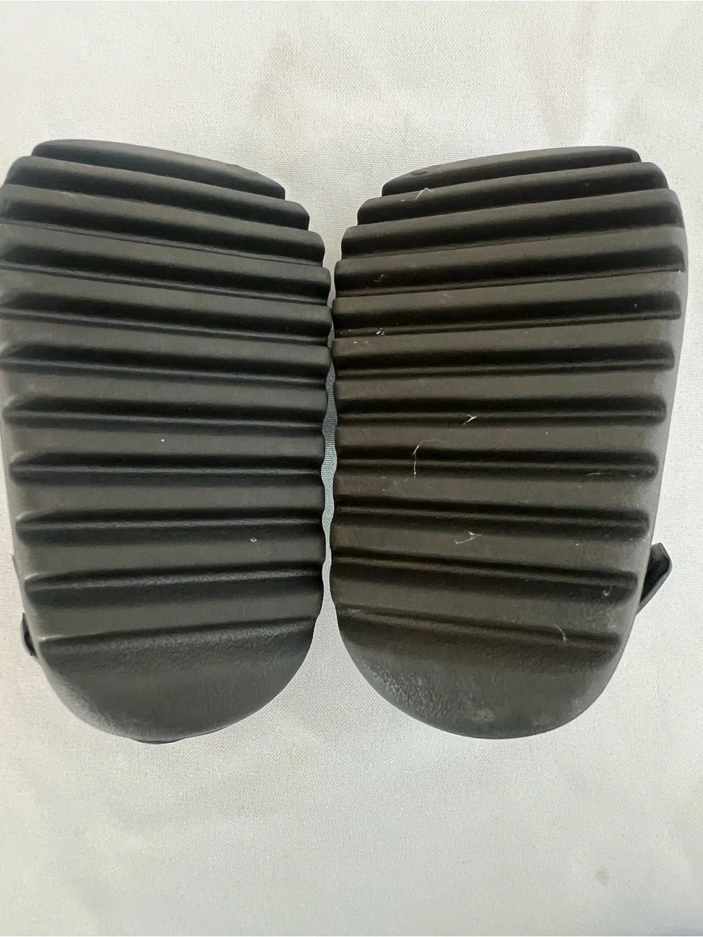 Yeezy Kids Black Slip-On Sandals with Heel Strap